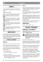 Page 4242
ITALIANOIT
SIMBOLI
I seguenti simboli vengono utilizzati sulla macchi-
na per ricordare l’attenzione con cui la si deve uti-
lizzare.
Significato dei simboli:
Avvertenza! Prima di utilizzare la macchi-
na leggere attentamente il manuale di 
istruzioni e il manuale della sicurezza.
Avvertenza! Fare attenzione a eventuali 
persone presenti sul posto. Fare attenzione 
a eventuali oggetti scagliati fuori dalla 
macchina.
Avvertenza! Quando la macchina è in fun-
zione, tenere i piedi e le mani lontani dal...