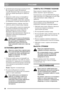 Page 6464
РУССКИЙRU
4.Ус т а н о в и т е регулятор дроссельной заслонки 
B в положение подачи обогащенной 
смеси. Внимание! При пуске прогретого 
двигателя данная процедура не требуется 
(рис. 8).
5.Прижмите скобу пуска и остановкиG по 
направлению к ручке. Внимание! Скоба 
пуска и остановкиG должна быть прижата 
во избежание остановки двигателя (рис. 8).
6.Уд е р ж и в а я рукоятку стартера, запустите 
двигатель, резко потянув шнур стартера.
7.После начала работы двигателя переведите 
регулятор положения...
