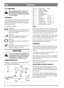 Page 56
DEUTSCHDE
ALLGEMEINES
Dieses Symbol bedeutet WARNUNG.
Ein Nichtbefolgen der Instruktionen
kann Personen- und/oder Sachschaden
zur Folge haben.
SYMBOLE
Folgende Symbole befinden sich an der Maschine,
um den Bediener daran zu erinnern, daß bei der
Benutzung der Maschine Vorsicht und Aufmerk-
samkeit geboten sind.
Die Symbole bedeuten:
Warnung!
Vor der Benutzung der Maschine die Be-
dienungsanleitung und die Sicherheitsvor-
schriften durchlesen.
Warnung!
Auf herausgeschleuderte Gegenstände
achtgeben....