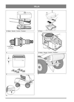 Page 4VILLA
0.75 mm
850ml
85
UPPER
LOWER
12. Master - Senator - Comfort - President13. Royal
15. Master - Senator - Comfort - President
14.
16.17.
18. 