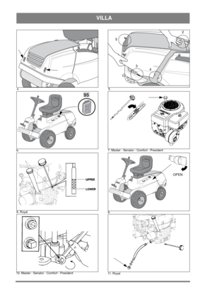 Page 3VILLA
95
N
N
2
5
3
4
OPEN
N
N
4.
9. 8. Royal
10. Master - Senator - Comfort - President
11. Royal5.
6.7. Master - Senator - Comfort - President 