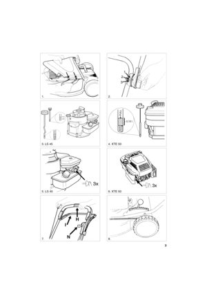 Page 33
SVENSKAS
ADD
FULL
FULL
ADD
3x
1.
7. 8.
2.
4. XTE 50
6. XTE 50
3. LS 45
5. LS 45
31
2
STOP
0,15 l.
ADD
FULL
H
N
I 
