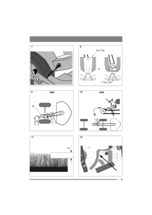 Page 33
M
4WD
1/3
E
F Torx T30
To r x  T 3 0
x
2WD
7
9
118
10
12 