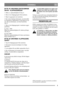 Page 33
SVENSKASE
BYTE AV DRIVREM CENTRUMREM-
SKIVA - KLIPPAGGREGAT
1. Häkta av spännrullsfjädern H (fig 2).
2. Skruva loss klippaggregatet från maskinen.
3. Skjut in aggregatet mot maskinen.
4. Byt ut den felaktiga kilremmen. Använd alltid
en originalrem. Spännrullen G skall ligga på vän-
ster sida om kilremmen, sett från förarstolen
(fig 2).
5. Skruva fast klippaggregatet i maskinens aggre-
gatsfästen.
6a. Park –1999:
Häkta fast spännrullsfjädern H i durken på höger
sida (fig 2).
6b. Park 2000– :
Häkta fast...