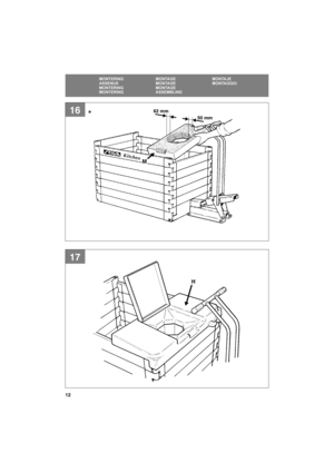 Page 1212
SE
MONTERING MONTAGE MONTAJE
ASSENUS MONTAGE MONTAGGIO
MONTERING MONTAGE
MONTERING ASSEMBLING
17
16
H
62 mm
50 mm
M
* 