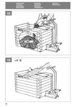 Page 1212
SE
MONTERING MONTAGE MONTAJE
ASSENUS MONTAGE MONTAGGIO
MONTERING MONTAGE
MONTERING ASSEMBLING
19
18
L
