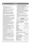 Page 3838
DEUTSCHDE
• Den Motor abstellen und das Zündkerzenkabel abziehen 
wenn: 
A. Die Fahrerposition verlassen wird. 
B. Räumschild oder Auswurf verstopft sind und 
gereinigt werden müssen. 
C. Reparaturen oder Einstellungen gemacht werden 
müssen.
• Vor Reinigung, Reparatur oder Inspektion immer dafür 
sorgen, dass alle rotierenden Teile zum Stillstand 
gekommen sind und dass alle Bedienelemente 
freigekuppelt sind.
• Wenn die Schneefräse ohne Aufsicht stehen gelassen 
wird, stets alle Bedienelemente...