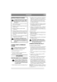 Page 5
FRANÇAISFR
CHARGE AVANT LE REMISAGE 
D’HIVER
La batterie doit toujours être entière-
ment chargée avant le remisage.
1. Retirer la batterie de la tondeuse.
2. Bien sécher la batterie.
3. Conserver la batterie à l’extérieur de la ton- deuse dans un lieu  sec et frais.
UTILISATION
MARCHE/ARRET DE LA TONDEUSE
Tenir les mains et les pieds à l’écart 
des pièces rotatives. Ne jamais intro-
duire la main ou le pied sous le cart-
er ou dans l’éjecteur d’herbe quand 
le moteur tourne.
1. Mettre la batterie en...