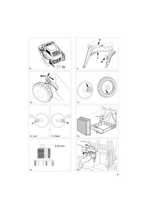 Page 33
SVENSKAS
9.8. 
10.11.
14. 12. Left13. Right
15.
0,75 mm
I*
B* G
16. 