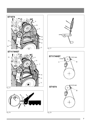 Page 77
10
111416
13159
4
12
3
1317
18
18
11 1413 4 10 9 13
12
1515
3
17
18
21
2
ST1174HST ST1074
Fig. 25
Fig. 26
Fig. 27
ST1074 ST1174HST
Fig. 28 