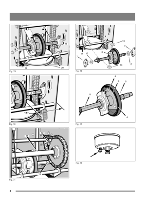 Page 88
11
7
16
16
1920
Fig. 29
Fig. 30
“A”
4
11
12
15
8
7
14
13
13
7
17
17
4
5 6
8
4
Fig. 31
Fig. 32
Fig. 33
Fig. 34 