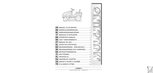 Page 1PT
DA
PL
HUHASZNÁLATI UTASÍTÁS  ......................................... 14
INSTRUKCJA  ................................................................. 13
KÄYTTÖOPAS ............................................................... 12FI
FR
EN
IT
NLGEBRUIKERSHANDLEIDING ................................. 3
MANUALE DI ISTRUZIONI ....................................... 4
GEBRAUCHSANWEISUNG .................................... 2DE
OPERATOR’S MANUAL ............................................ 5
MANUEL...