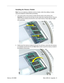 Page 178
 iMac (USB 2.0)  Upgrades - 5
 Memory, SO-DIMM
Installing the Memory Module
Note:  If you are replacing a defective memory module, rather than adding a module, 
remove the defective module before proceeding.
1. Line up the notch on the memory module with the notch on the memory slot.  Important:  Do not push the slot clips (on each side) when inserting memory. They are 
used to remove memory from the slot, not to insert memory. These clips are fragile 
and could break. 
2. Gently insert the memory...