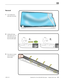 Page 157MacBook Pro (15-inch, Mid 2010) Take Apart — Display Clutch Cover 157 2010-12-15
Removal
1 Cover display face 
with clean, soft cloth.
2 Holding left hinge, 
slide clutch cover 1/4 
inch (6.35 mm) away 
from the LVDS cable.
3 Press down on clutch 
cover to loosen 4 
hooks inside.  