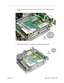 Page 78
Mac mini Take Apart - 75
 Hard Drive 3. Replace two screws and connect the fan and speaker cables to the interconnect 
board.
4. Replace the two hard drive screws on the inside of the internal frame.  