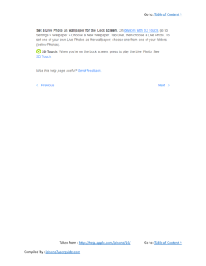 Page 120Go to:  Table of Content ^
Taken from :  http://help.apple.com/iphone/10/ Go to:  Table of Content ^
Compiled by :  iphone7userguide.com  