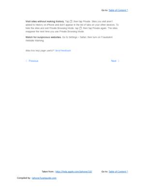 Page 167Go to:  Table of Content ^
Taken from :  http://help.apple.com/iphone/10/ Go to:  Table of Content ^
Compiled by :  iphone7userguide.com  