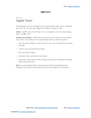 Page 177Go to:  Table of Content ^
Digital Touch
Taken from :  http://help.apple.com/iphone/10/ Go to:  Table of Content ^
Compiled by :  iphone7userguide.com  