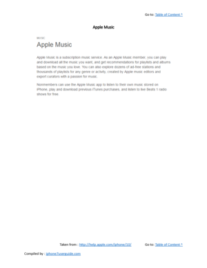 Page 189Go to:  Table of Content ^
Apple Music
Taken from :  http://help.apple.com/iphone/10/ Go to:  Table of Content ^
Compiled by :  iphone7userguide.com  