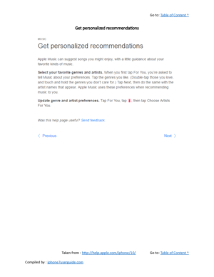 Page 191Go to:  Table of Content ^
Get personalized recommendations
Taken from :  http://help.apple.com/iphone/10/ Go to:  Table of Content ^
Compiled by :  iphone7userguide.com  