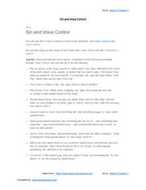 Page 206Go to:  Table of Content ^
Siri and Voice Control
Taken from :  http://help.apple.com/iphone/10/ Go to:  Table of Content ^
Compiled by :  iphone7userguide.com  