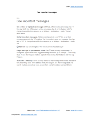 Page 214Go to:  Table of Content ^
See important messages
Taken from :  http://help.apple.com/iphone/10/ Go to:  Table of Content ^
Compiled by :  iphone7userguide.com  