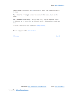 Page 235Go to:  Table of Content ^
Taken from :  http://help.apple.com/iphone/10/ Go to:  Table of Content ^
Compiled by :  iphone7userguide.com  