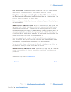 Page 237Go to:  Table of Content ^
Taken from :  http://help.apple.com/iphone/10/ Go to:  Table of Content ^
Compiled by :  iphone7userguide.com  