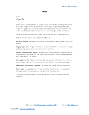 Page 241Go to:  Table of Content ^
People
Taken from :  http://help.apple.com/iphone/10/ Go to:  Table of Content ^
Compiled by :  iphone7userguide.com  