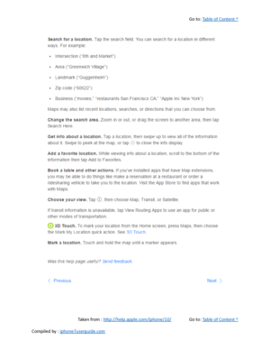 Page 269Go to:  Table of Content ^
Taken from :  http://help.apple.com/iphone/10/ Go to:  Table of Content ^
Compiled by :  iphone7userguide.com  