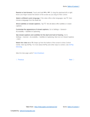 Page 340Go to:  Table of Content ^
Taken from :  http://help.apple.com/iphone/10/ Go to:  Table of Content ^
Compiled by :  iphone7userguide.com  