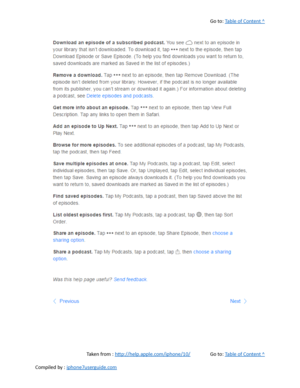 Page 398Go to:  Table of Content ^
Taken from :  http://help.apple.com/iphone/10/ Go to:  Table of Content ^
Compiled by :  iphone7userguide.com  