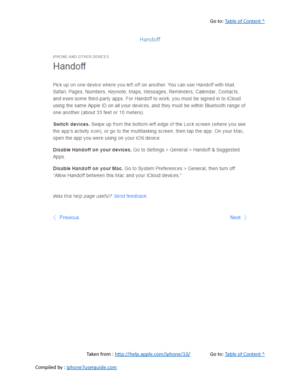 Page 440Go to:  Table of Content ^
Handof
Taken from :  http://help.apple.com/iphone/10/ Go to:  Table of Content ^
Compiled by :  iphone7userguide.com  