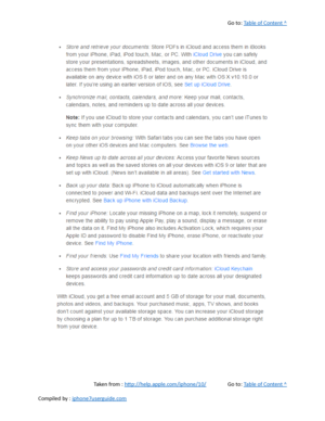 Page 47Go to:  Table of Content ^
Taken from :  http://help.apple.com/iphone/10/ Go to:  Table of Content ^
Compiled by :  iphone7userguide.com  