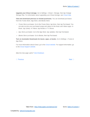 Page 48Go to:  Table of Content ^
Taken from :  http://help.apple.com/iphone/10/ Go to:  Table of Content ^
Compiled by :  iphone7userguide.com  