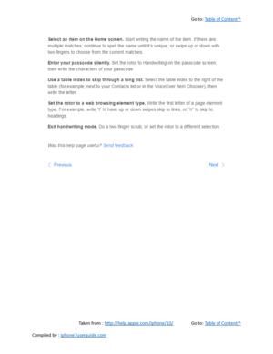 Page 501Go to:  Table of Content ^
Taken from :  http://help.apple.com/iphone/10/ Go to:  Table of Content ^
Compiled by :  iphone7userguide.com  