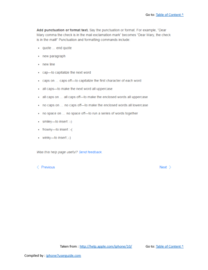 Page 99Go to:  Table of Content ^
Taken from :  http://help.apple.com/iphone/10/ Go to:  Table of Content ^
Compiled by :  iphone7userguide.com  