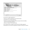 Page 4545
Chapter 4      Problem, Meet Solution
Use	the	Mac	OS	X	Utilities	application	to:
	
ÂRestore	your	software	and	data	from	a	 Time	Machine	backup.
	
ÂReinstall	Mac	OS	X	and	Apple	applications.
	
ÂRestore	your	computer	to	its	factory	settings	by	erasing	its	disk	and	reinstalling	
Mac	OS	X	and	your	Apple	applications.
	
ÂRepair	your	computer’s	disk	using	Disk	Utility.
If	your	computer	detects	a	problem, 	it	opens	the	Mac	OS	X	Utilities	application	
automatically. 	You	can	also	open	the	application	manually...