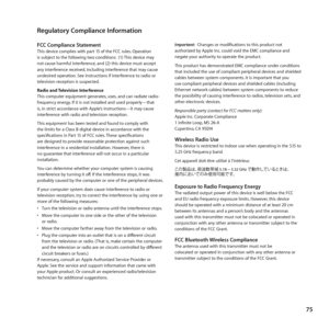 Page 7575
Regulatory Compliance Information
FCC Compliance StatementThis	device	complies	with	part	15	of	the	FCC	rules.	Operation	
is	subject	to	the	following	two	conditions: 		(1)	This	device	may	
not	cause	harmful	interference, 	and	(2)	this	device	must	accept	
any	interference	received, 	including	interference	that	may	cause	
undesired	operation. 	See	instructions	if	interference	to	radio	or	
television	reception	is	suspected.
Radio and Television Interference
This	computer	equipment	generates, 	uses,	and...