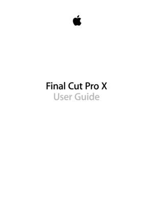 Page 1Final Cut Pro XUser Guide
67% resize factor 