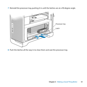 Page 51%JCRVGT/CMKPIC)QQF6JKPI$GVVGT
4GKPUVCNNVJGRTQEGUUQTVTC[RWUJKPIKVKPWPVKNVJGNCVEJGUCTGCVCFGITGGCPING
Processor tray
Latch
2WUJVJGNCVEJGUCNNVJGYC[KPVQENQUGVJGOCPFUGCVVJGRTQEGUUQTVTC[ 