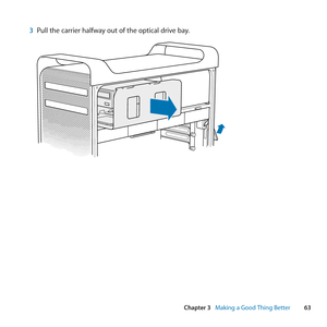 Page 6363
Chapter 3      Making a Good Thing Better
3 Pull	the	carrier	halfway	out	of	the	optical	drive	bay. 