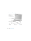 Page 20 
 
 
20Chapter 2   
 
Life with Your MacBook
 
Basic Features of Your MacBook
®?
® Power button
Camera indicator light
iSight camera
Microphone
Stereo speakers
Sleep indicator light
Infrared (IR) receiver
Trackpad
Battery(underneath)
Trackpad button
Slot-loading optical drive  