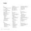 Page 8484Looking for Something?
Index
AAC	plug	 10
AC	power	adapter. 	See	power	
adapter
AC	power	cord	 10
adapter, 	power.	See	power	
adapter
AppleCare	 65
Apple	Hardware	 Test	59
Apple	Remote	 21
application	freeze	 51
applications FaceTime	 21
iChat	 21
iLife	 32
Migration	Assistant	 13
Photo	Booth	 21
audio	in	port	 25
audio	out	port	 25
Bbattery
disposal	 82
general	information	 30
indicator	lights	 21,	30, 	54
location	 20
performance	 30 storing	
74
blinking	question	mark	 52
brightness	keys	 23
built-in...