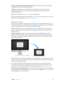 Page 33 Chapter 2    Get started 33
Play web videos without showing your desktop. When you find a web video with an AirPlay 
icon 
, click the icon, then select your Apple TV. 
 Tip: If the image doesn’t fit your HDTV screen when you mirror the screen, adjust the  
desktop size for the best picture. Click the AirPlay icon 
, then choose an option under  
“Match Desktop Size To.”
Apple TV is sold separately at apple.com or your local Apple Store.
To learn more about AirPlay, go to Mac Help (see Mac Help). To...