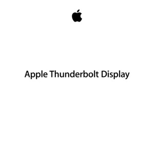 Page 1Apple Thunderbolt Display  