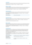 Page 129Large Text
Large Text lets you make the text larger in alerts, and in Calendar, Contacts, Mail, Messages, and Notes.
Set the text size:  Go to Settings > General > Accessibility > Large Text.
White on Black
Use White on Black to invert the colors on the iPod touch screen, which may make it easier to read 
the screen. When White on Black is turned on, the screen looks like a photographic negative.
Invert the screen’s colors:   Go to Settings > General > Accessibility > White on Black.
Speak Selection
Even...