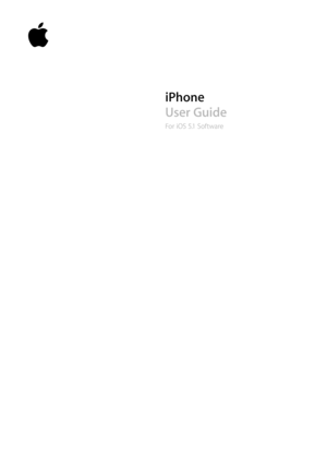 Page 1iPhone
User Guide
For iOS 5.1 Software 