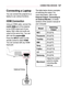 Page 127127CONNECTING	DEVICES
Connecting	a	Laptop
You can connect the projector to a laptop to use various functions.
HDMI	Connection
Using an HDMI cable, connect the  port of the projector to the HDMI output port of your laptop. Both video and audio are output at the same time. You can also use the .
Press the INPUT button on the remote control to select HDMI. You can connect with any HDMI input port.
Optional Extras
The table below shows examples of switching the output. For more information, refer to the...