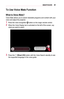 Page 8181SMARTSHARE
To	Use	Voice	Mate	Function
What	Is	Voice	Mate?
Voice Mate allows you to search desirable programs and content with your\
 voice and adjust the projector.
1	Press the voice recognition  button on the magic remote control.
2	When the Voice Display bar is activated on the left of the screen, say what you want to watch.
3	Press the  Wheel	(OK) button with the Voice Search standby to see the supported language in the voice guide.  